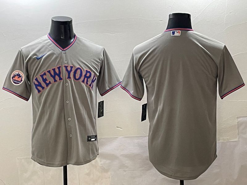 Men New York Mets Blank Grey Second generation 2025 Nike MLB Jersey style 7->new york mets->MLB Jersey